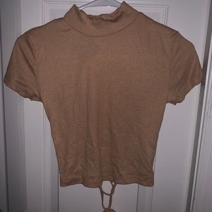 Tan crop top